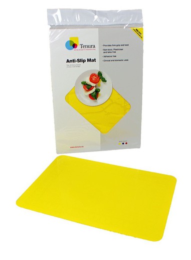 Alfombrilla anti-deslizante rectangular able2 amarillo l 45,5 x b 38,5 cm