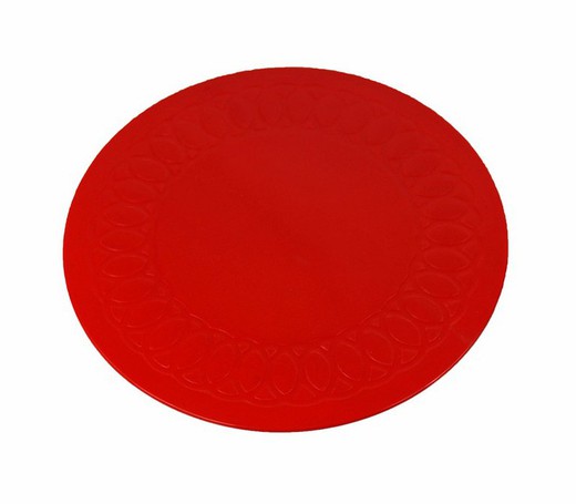 Tapis antidérapant rond able2 rouge ãë 19 cm.