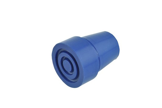 Contera azul para muletas y bastones, 19 mm