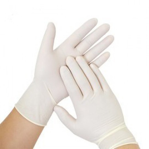 Guantes de latex caja de 100 unidades