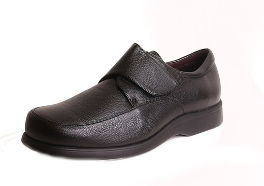 Hombre velcro negro.  Ancho 14