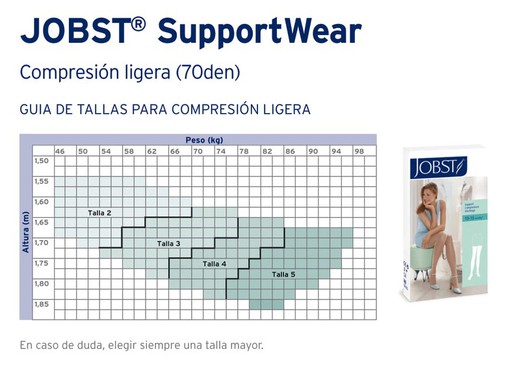 Media de compresión suave 70 den Jobst Ortopedia y Rehabilitación