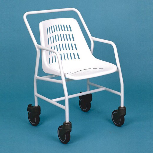 Chaise de salle de bain à roulettes