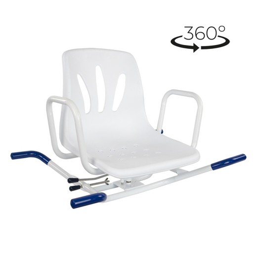 Chaise de bain pivotante en acier inoxydable