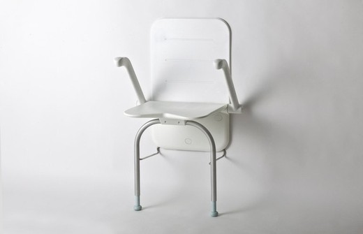 Etac relax chaise de douche murale complète (avec dossier) blanc