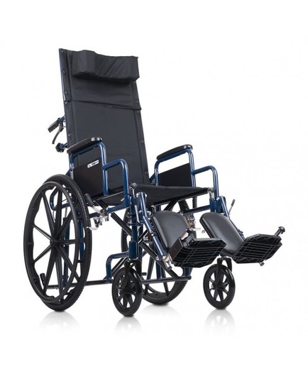 Fauteuil roulant pliant en acier avec dossier inclinable PC 15/151