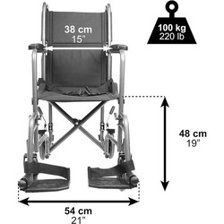 Silla de ruedas ligera super extrecha para interiores