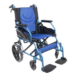 Fauteuil Roulant Pliant Aluminium Frein sur Poignées Pyramide