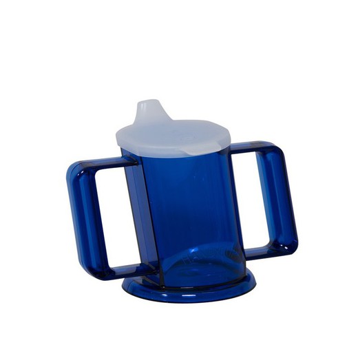 Handycup com tampa. Azul