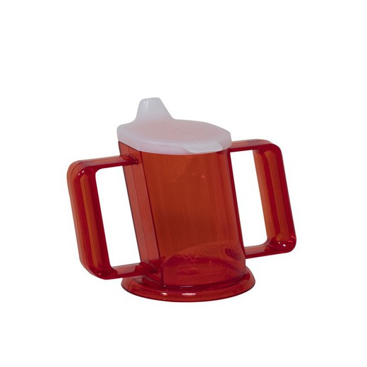 Handycup com tampa. Vermelho