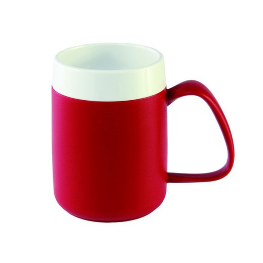 Caneca térmica com formato cônico vermelho