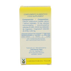 Tegorsal 12 sales de schüssler, calcium sulphuricum - sulfato cálcico