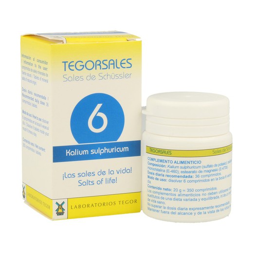 Tegorsal 6 sels de schüssler kalium sulphuricum - sulfate de potassium