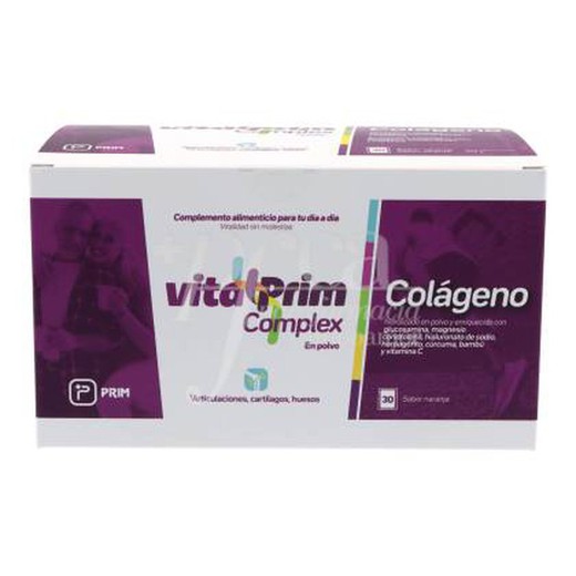 Vitalprim complex colágeno 30 sachês sabor laranja