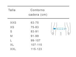 Action fit faja semirrigida sacrolumbar con doble tensor en cruze lumbar