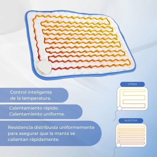 Coussin chauffant électrique 40x30 cm Arrêt automatique