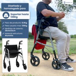 Déambulateur F1 avec sac de courses