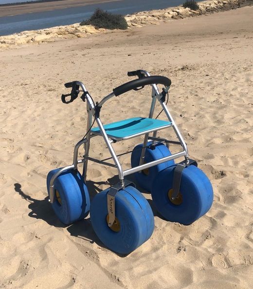 déambulateur à roulettes beach xl