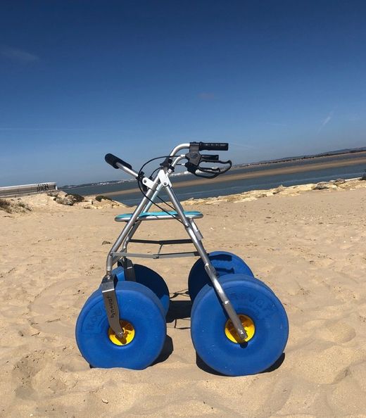 déambulateur à roulettes beach xl