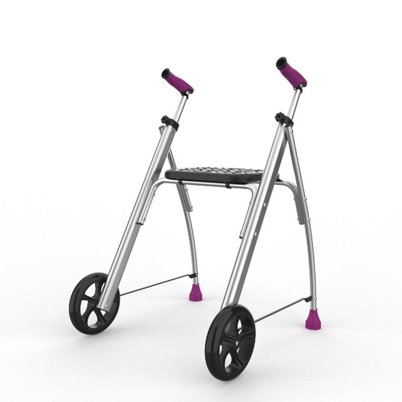 Andador de aluminio aeroespacial - 2 ruedas Indesmed PRE VENTA gris