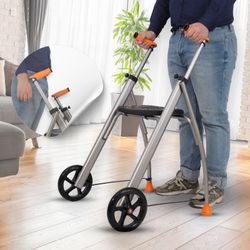 Rollator aus Aluminium für die Luft- und Raumfahrt – 2 Räder Indesmed VORVERKAUF