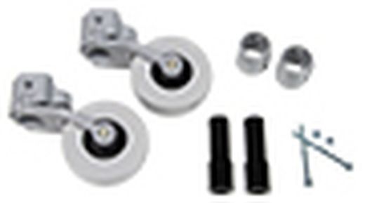 Andador de aluminio Ara-D con asiento y ruedas giratorias