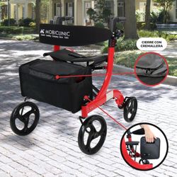 Vierrad-Gehwagen, faltbar, Sitz und Rückenlehne, Frontkorb Invicto X1