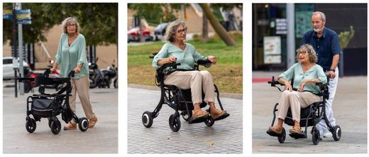 Déambulateur électrique et fauteuil roulant électrique tout en un
