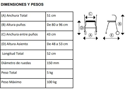Zen Lite AD143 Schmaler Gehwagen