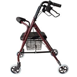 Déambulateur pliant, Aluminium avec freins à levier, Assise et dossier Escorial