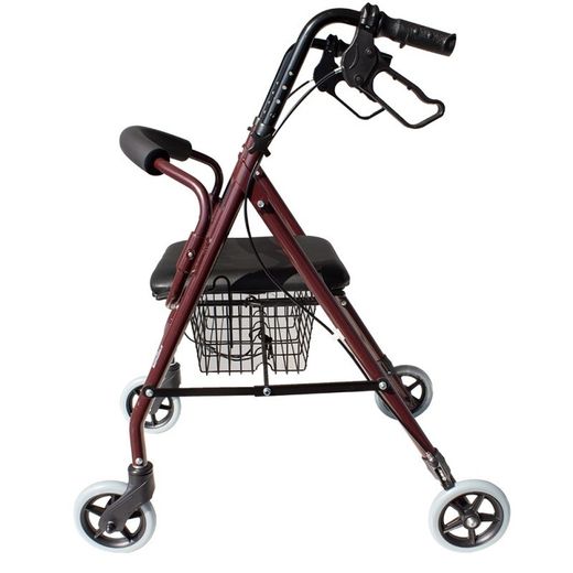 Déambulateur pliant, Aluminium avec freins à levier, Assise et dossier Escorial