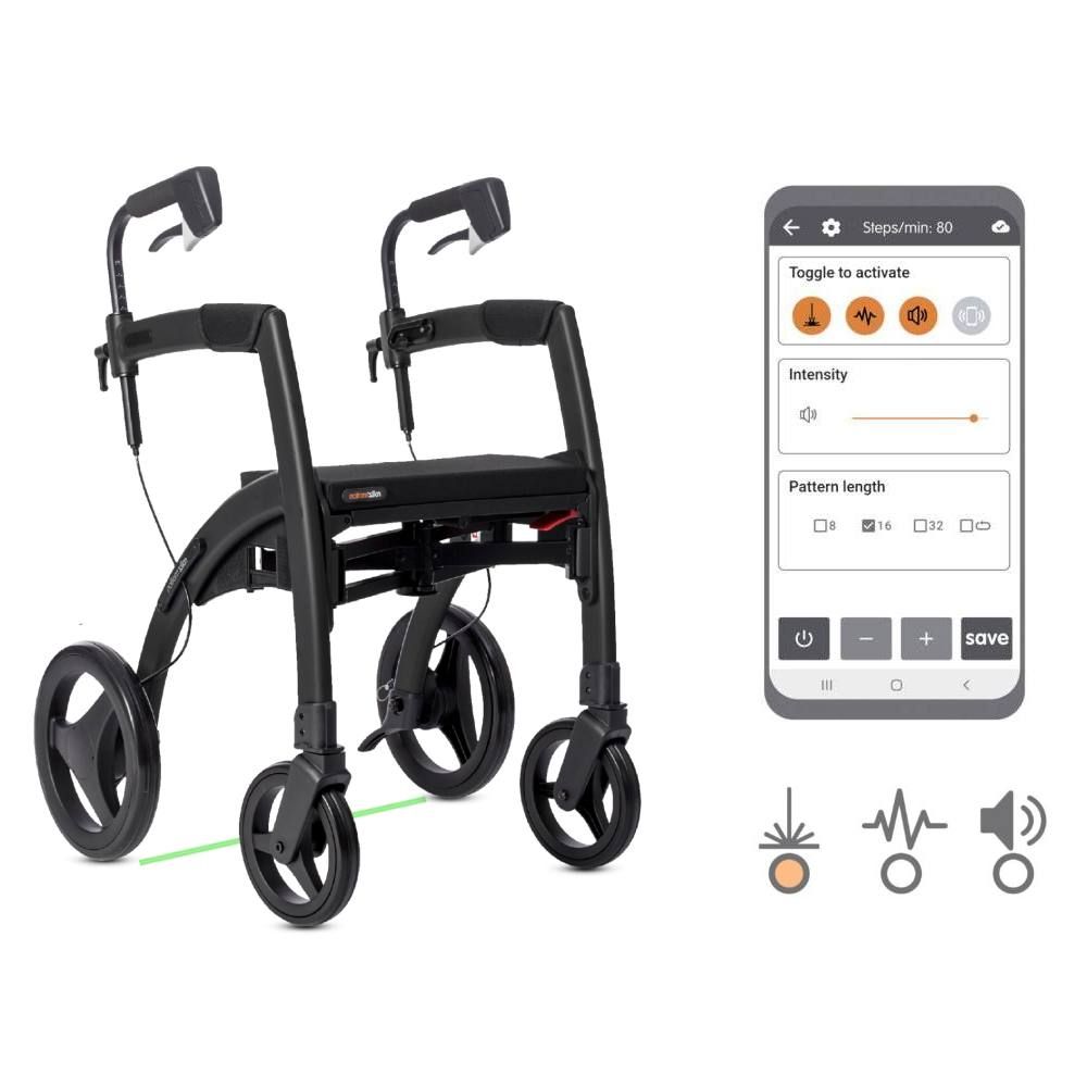 Andador rollator Rollz Motion Rhythm Parkinson Pequeño con laser