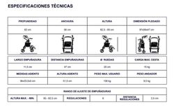 Andador Silla De Ruedas (2 en 1), Andador con Silla para Personas Mayores Adultos KMINA