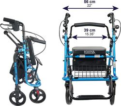 Andador Silla De Ruedas (2 en 1), Andador con Silla para Personas Mayores Adultos KMINA