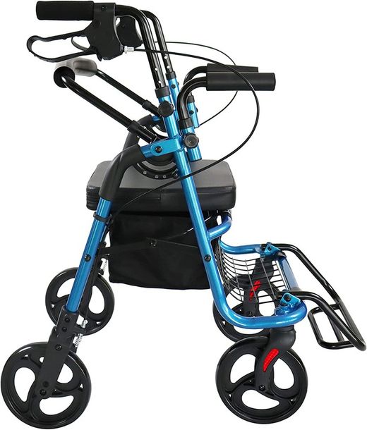 Andador Silla De Ruedas (2 en 1), Andador con Silla para Personas Mayores Adultos KMINA