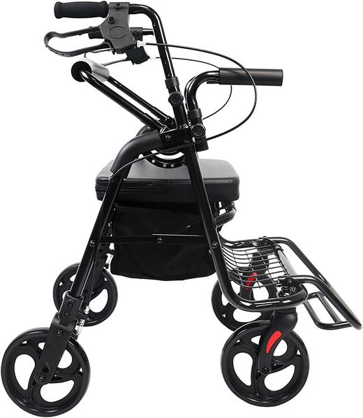 Andador Silla De Ruedas (2 en 1), Andador con Silla para Personas Mayores Adultos KMINA