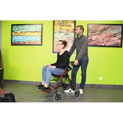 Déambulateur et fauteuil de transfert 2 en 1