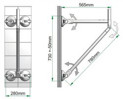 QuattroPower Haltegriff - 565 mm - mit Griff