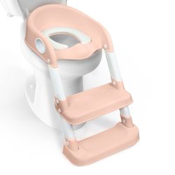 Asiento de inodoro infantil, con escaleras
