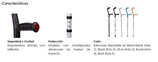 Gehstöcke mit Softgriff und Dämpfung, das Paar