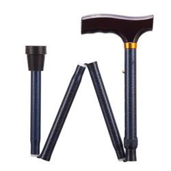 Bastones plegables y ajustables en altura 84 - 94 cm. Azul