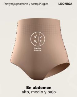 Braga faja postparto y postquirúrgico con laterales en velcro