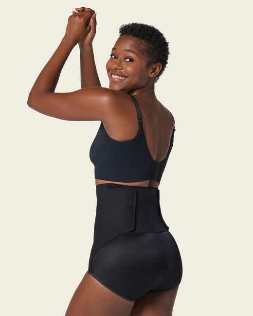 Braga faja postparto y postquirúrgico con laterales en velcro