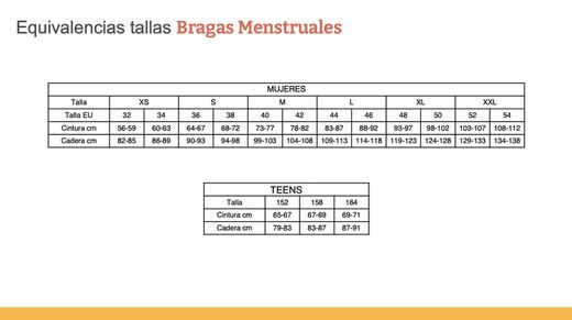 Braga menstrual sin costuras, flujo medio diario