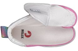 Chaussures montantes classiques à lacets Billy White Rainbow