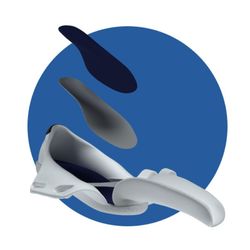 Chaussures à grande ouverture pour dafos et semelles intérieures