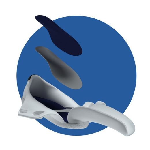 Chaussures à grande ouverture pour dafos et semelles intérieures