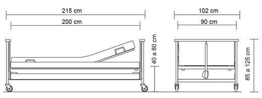Lit réglable en hauteur électronique Antares 2