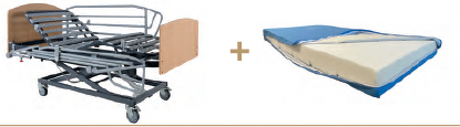 Cama en Pack Nules PLUS 90 x 196 de TECNIMOEM CON CARRO ELEVADOR + COLCHON PU