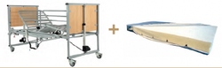 Cama en Pack OVAL de TECNIMOEM 90 x 190 PLEGABLE + COLCHON VISCO